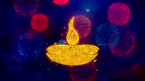 la animación del icono de la lámpara diwali diya