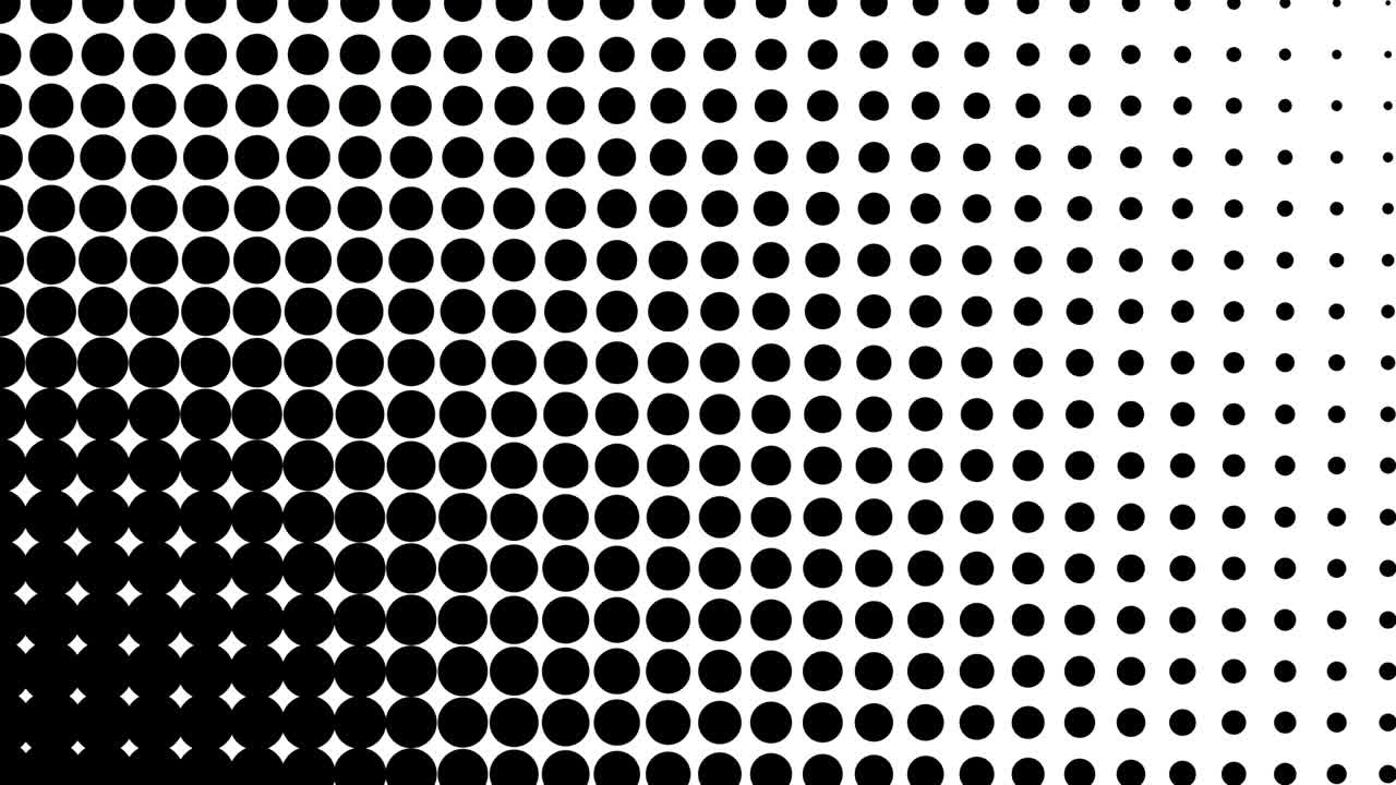 medio tono, puntos blancos y negros para el fondo.