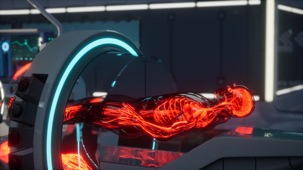 인간 혈관의 과학 해부학 스캔