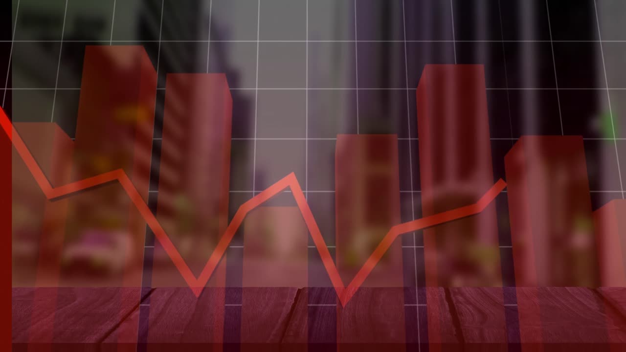 el concepto de economía, finanzas, negocios y tecnología global es un video generado digitalmente.