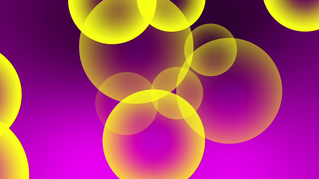 Abstract Motion graphic purple background with yellow bubbles pattern