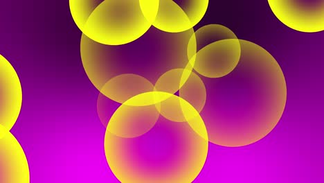 gráfico de movimiento abstracto fondo púrpura con patrón de burbujas amarillas