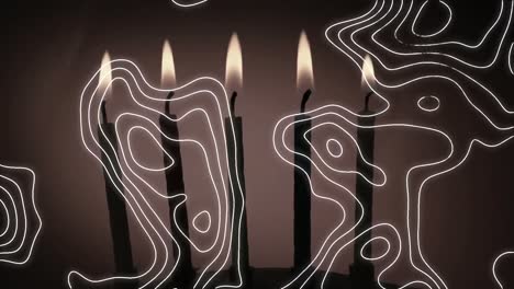 animación de isohypses moviéndose sobre velas que se desvanecen