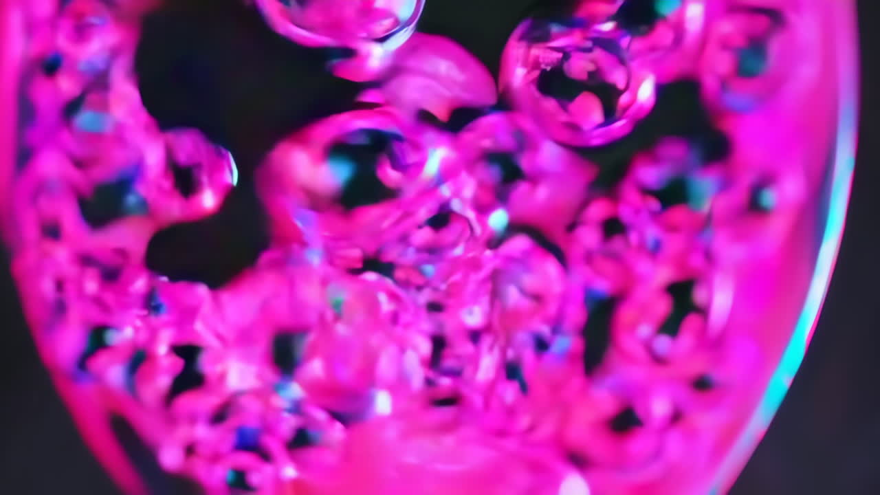 Vibrant Neon Liquid Bubbles and Swirls