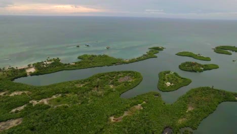 tropical lagoons inside tintipan island in colombian caribbean