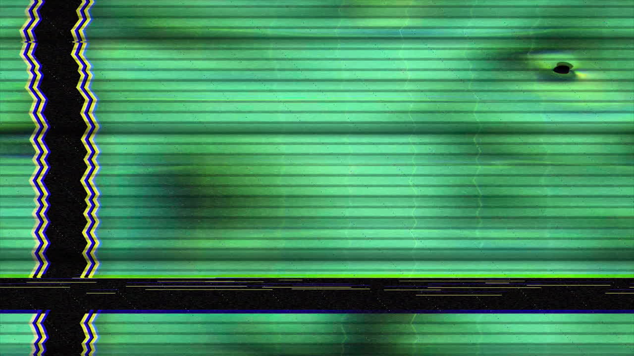 Green Glitch Art Background