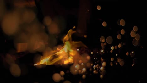 composition de feu avec bulle jaune