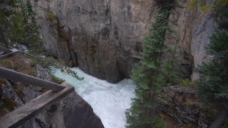 sunwapta river canyon, downstream of waterfall