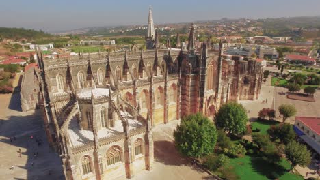 aerial view of the monastery of christ, portugal