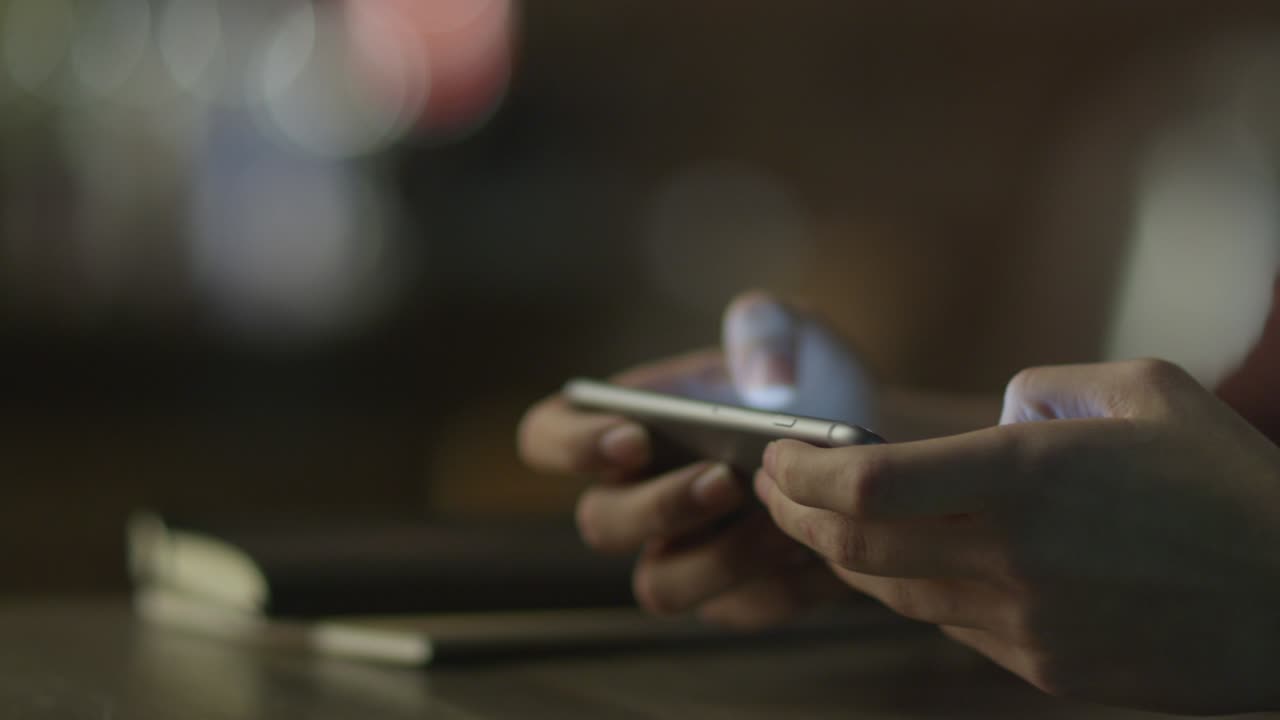 Young Girl is Holding Phablet with Green Screen at Evening Time. Casual Lifestyle.