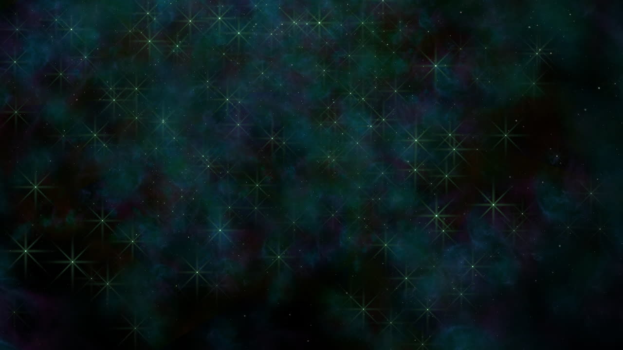 날아다니는 먼지와 푸른 구름으로 반 ⁇ 이는 어두운 우주