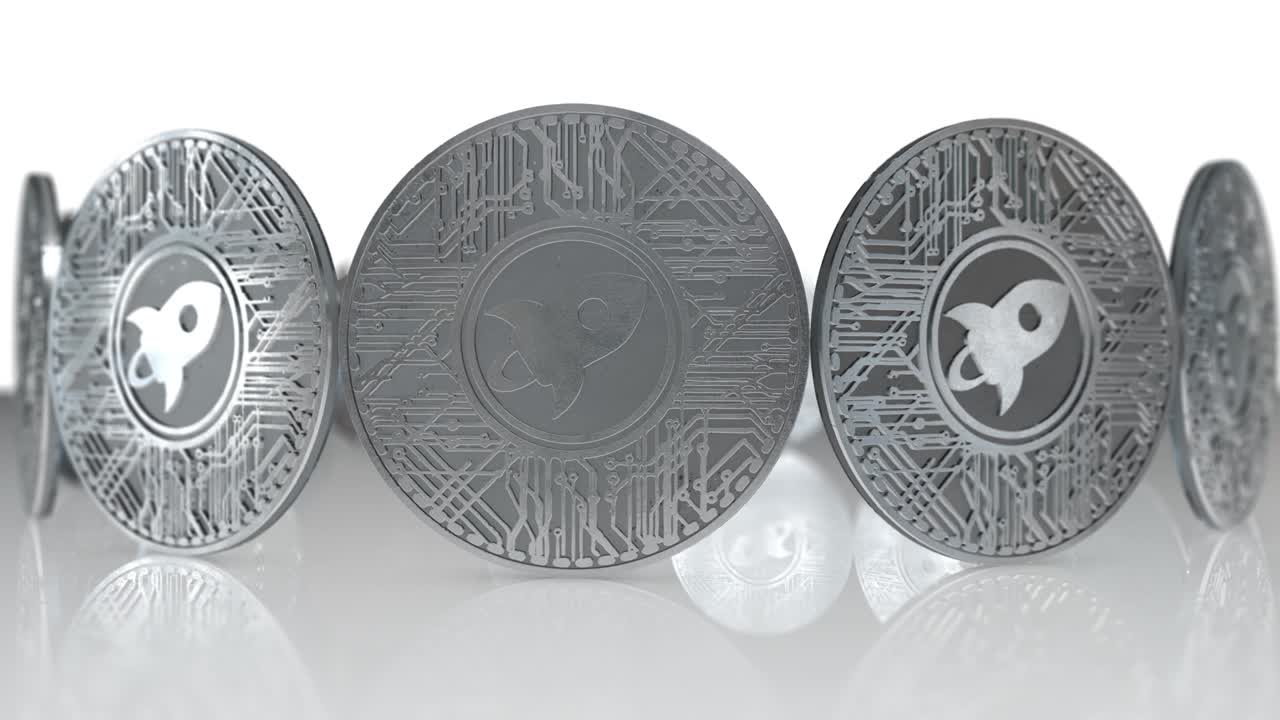 moneda estelar xlm blockchain criptomoneda altcoin renderizado en 3d