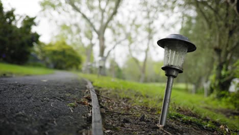 static solar lamp by the road