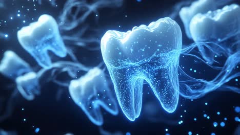 glowing teeth illustration