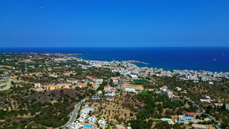 aerial view of a coastal town on the mediterranean sea
