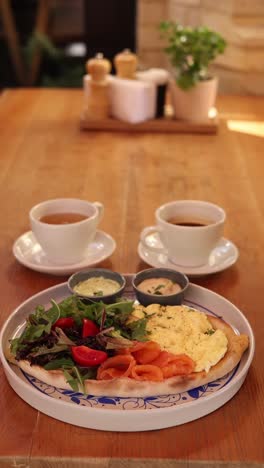 sharing a delicious breakfast