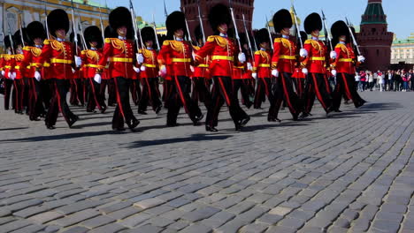 russian guard parade on red square