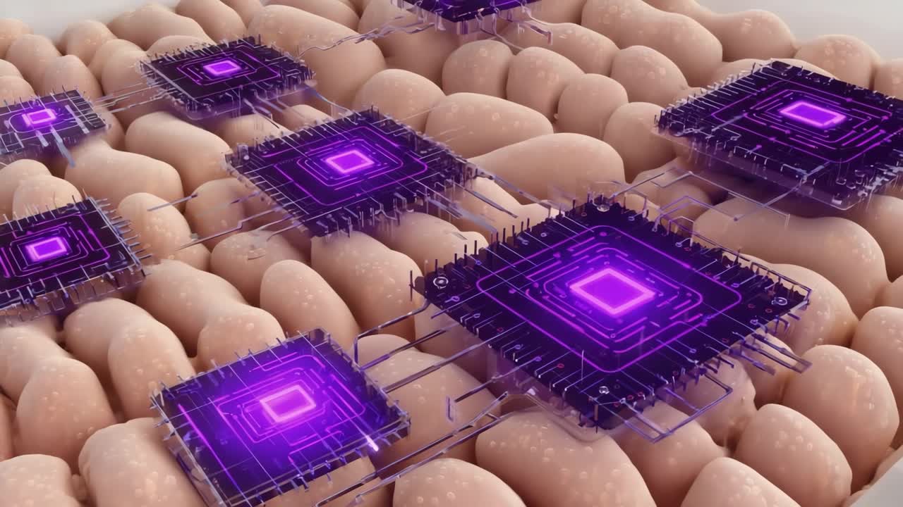 Microchips Integrated with Organic Tissue