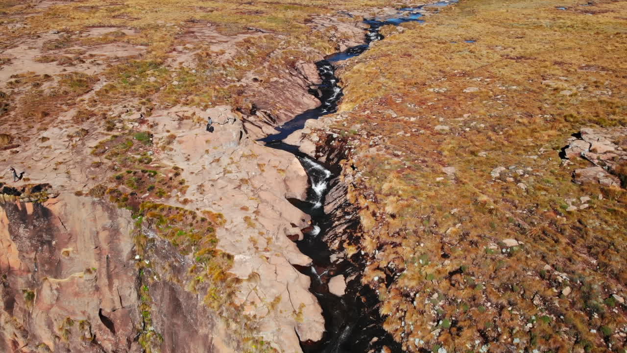Scenic Waterfall on a Cliff