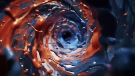 mesmerizing liquid swirl: a dynamic visual journey through colorful paint vortex, capturing the beauty and fluidity of motion in an abstract display