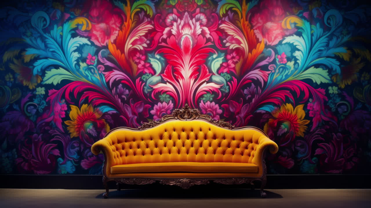 꽃과 함께 만든 벽지