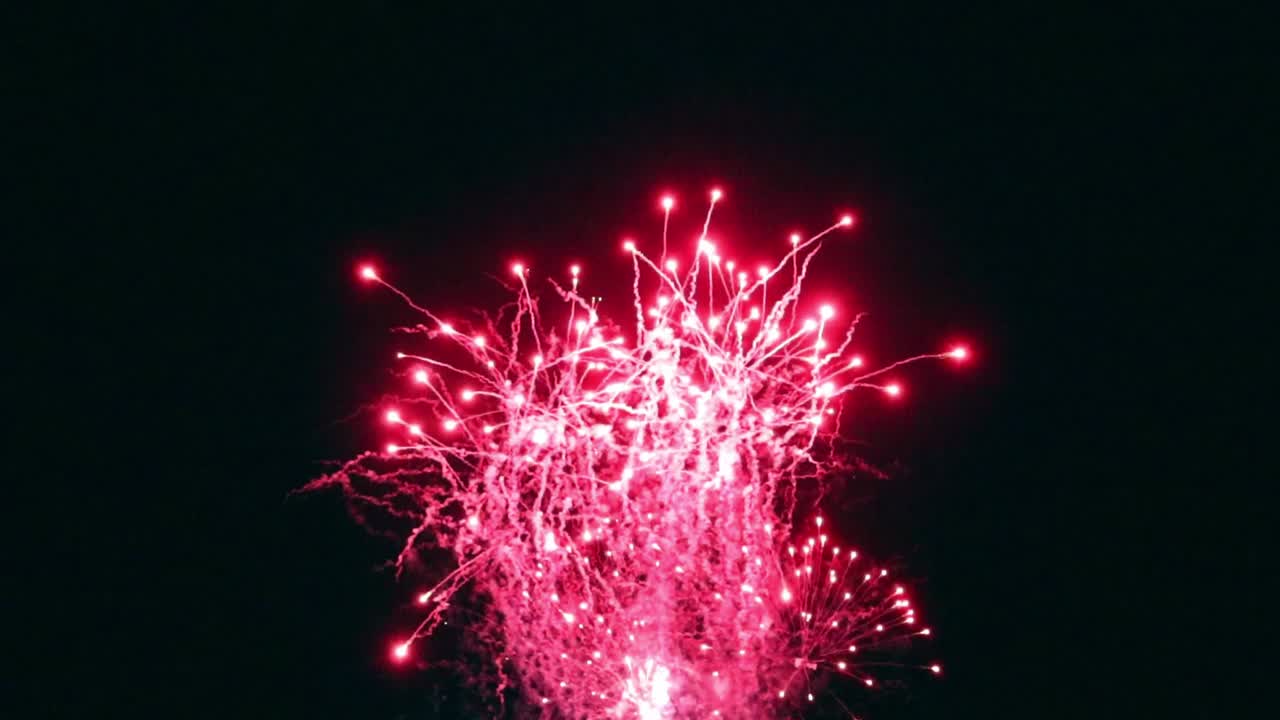 Bright and colorful fireworks show