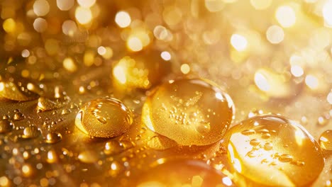golden bubbles and drops