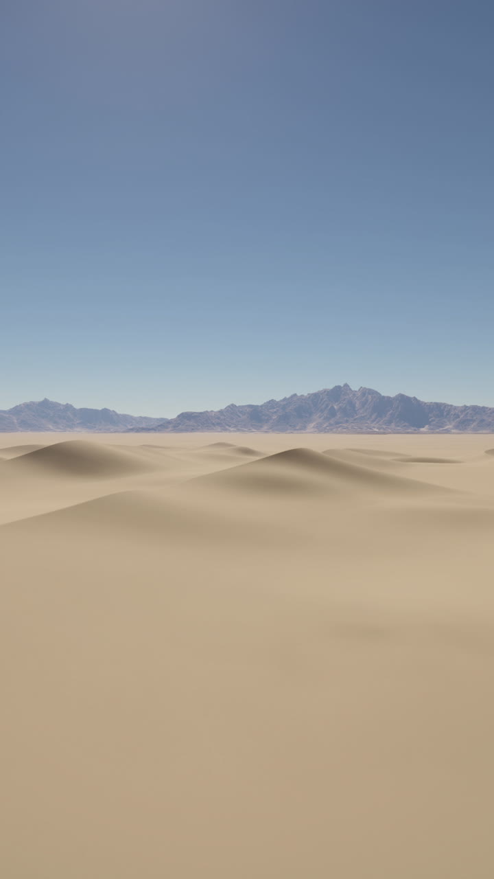 stunning desert landscape with rolling sand dunes and distant mountains ...