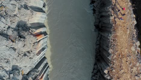 Popular-natural-attraction-in-Iceland---Studlagil-canyon-rock-columns