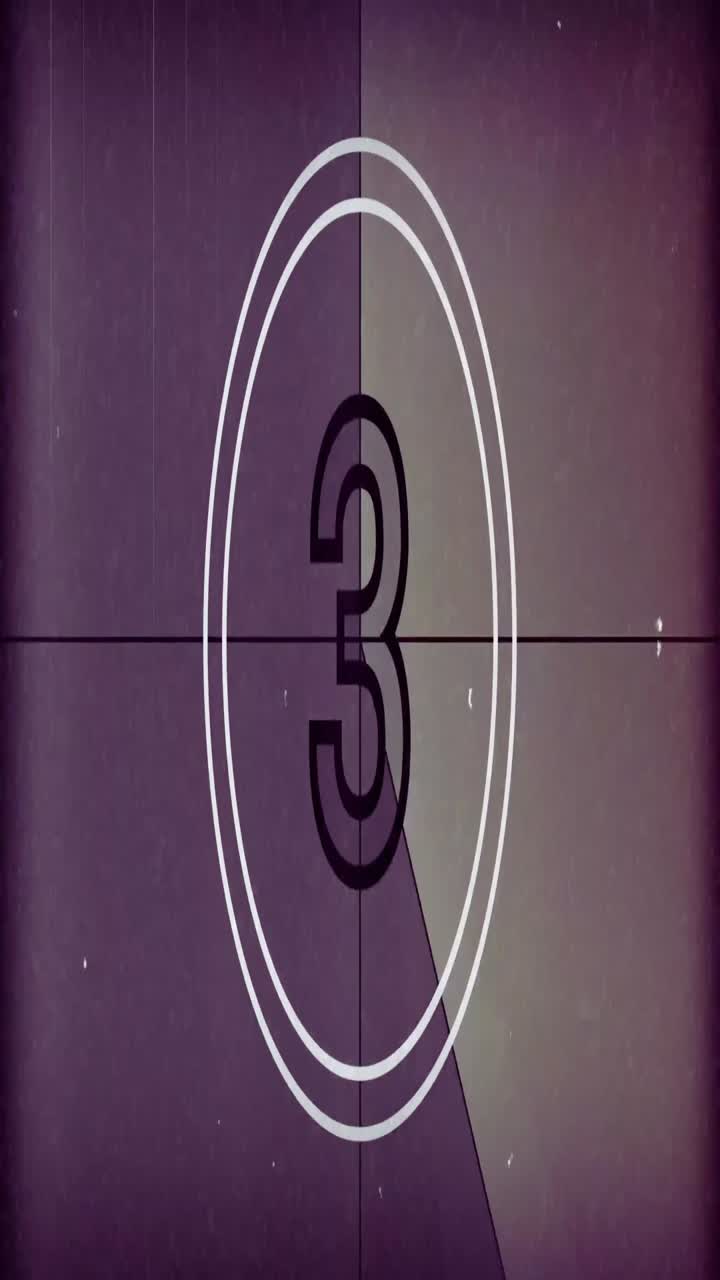 Conto alla rovescia di pellicola vintage con numeri ed effetto grunge