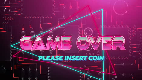 game over please insert coin game screen