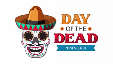 animated sequence celebrating day of the dead