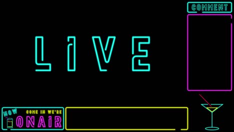 cocktail neon looping streaming background. 1080p (2).mp4