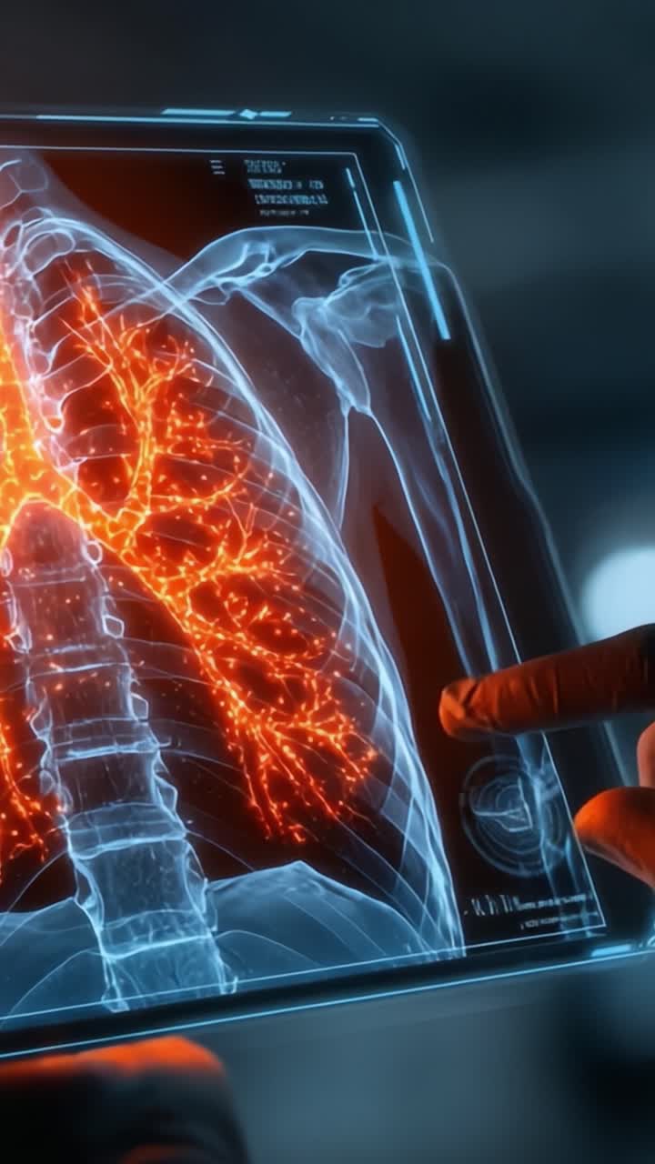Detailed Visualization of Human Lungs Using Advanced Imaging Technology Highlighting Structural Features and Circulatory Patterns
