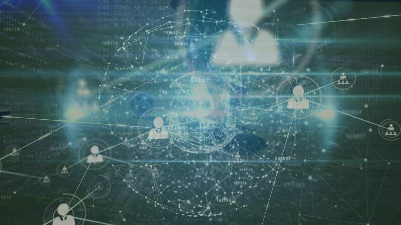 다양한 남성 축구 선수들의 다리에 대한 연결의 애니메이션