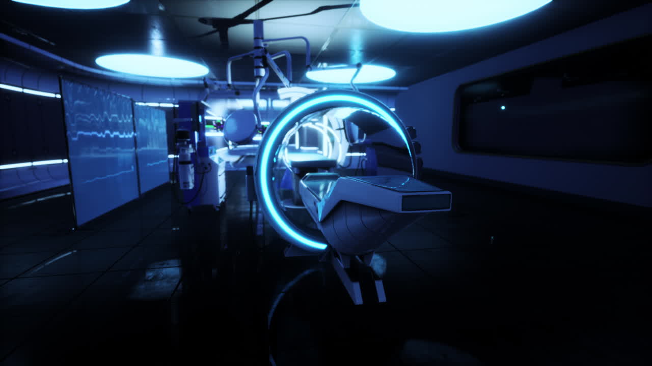 laboratorio de resonancia magnética de resonancia magnética futurista