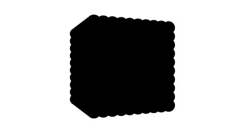 gran cubo negro gira sobre un fondo blanco