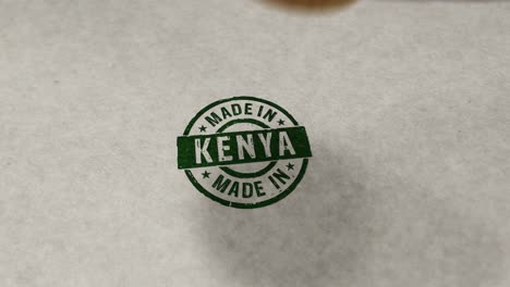 gemaakt in kenya postzegel en stempel lus animatie