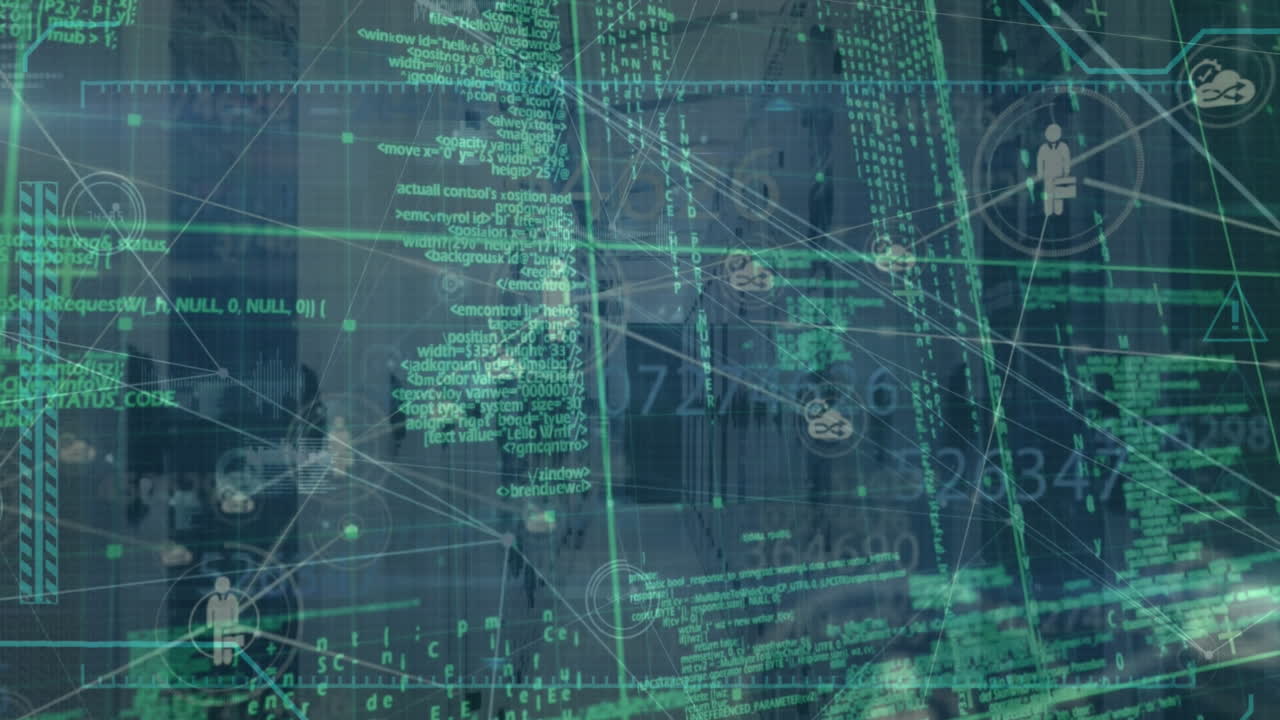 Animation of data processing over network of connections
