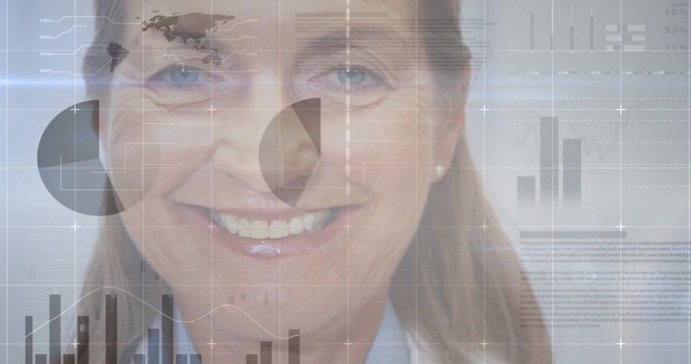 Camera rising and zooming, doctor moving to warm smiling, medical charts and stethoscope presenting