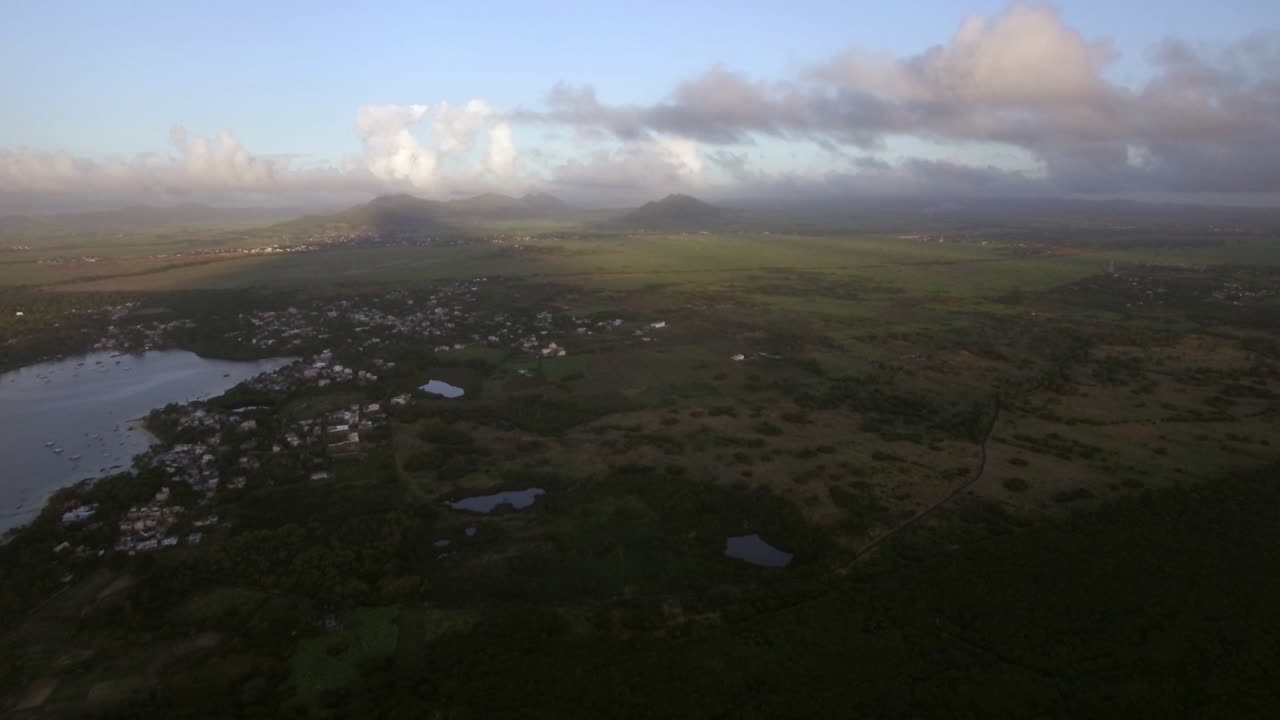 vista aérea de la costa de la isla de mauricio