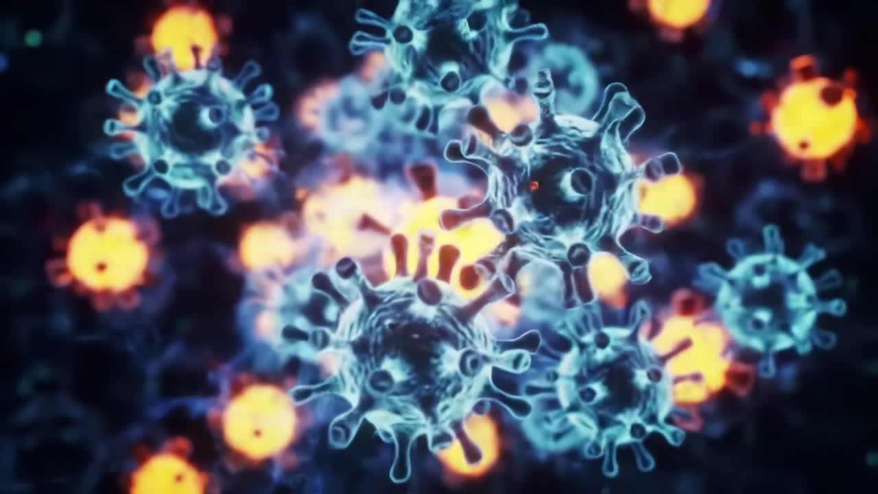 Explore the Microscopic World of Viruses: An Intriguing Journey Through Vibrant Particles Captured in Stunning Detail, Showcasing Their Complex Structures and Interactions