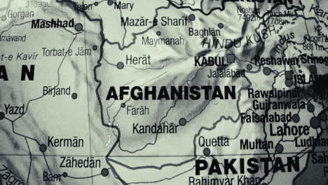 a detailed map showing afghanistan, pakistan, and surrounding countries