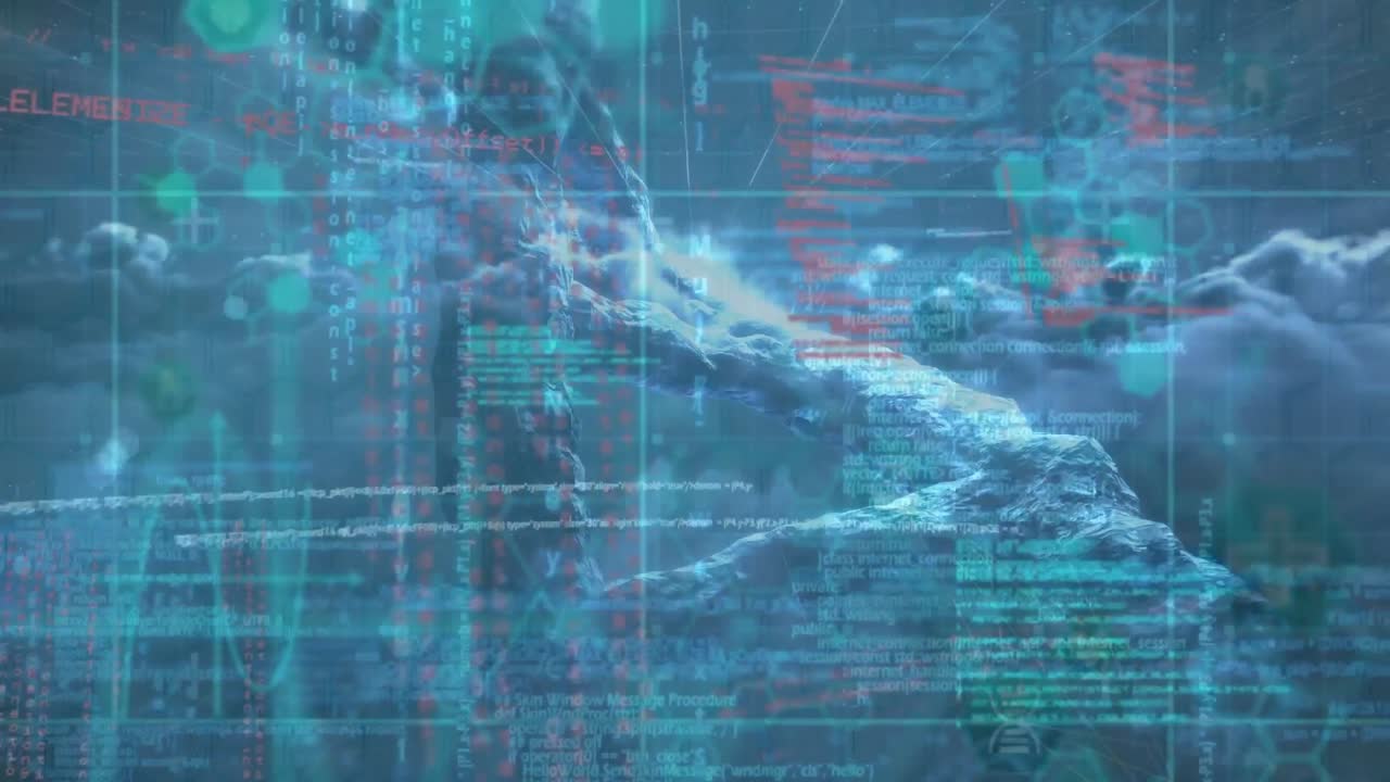 Animation of dna strand spinning and medical data processing