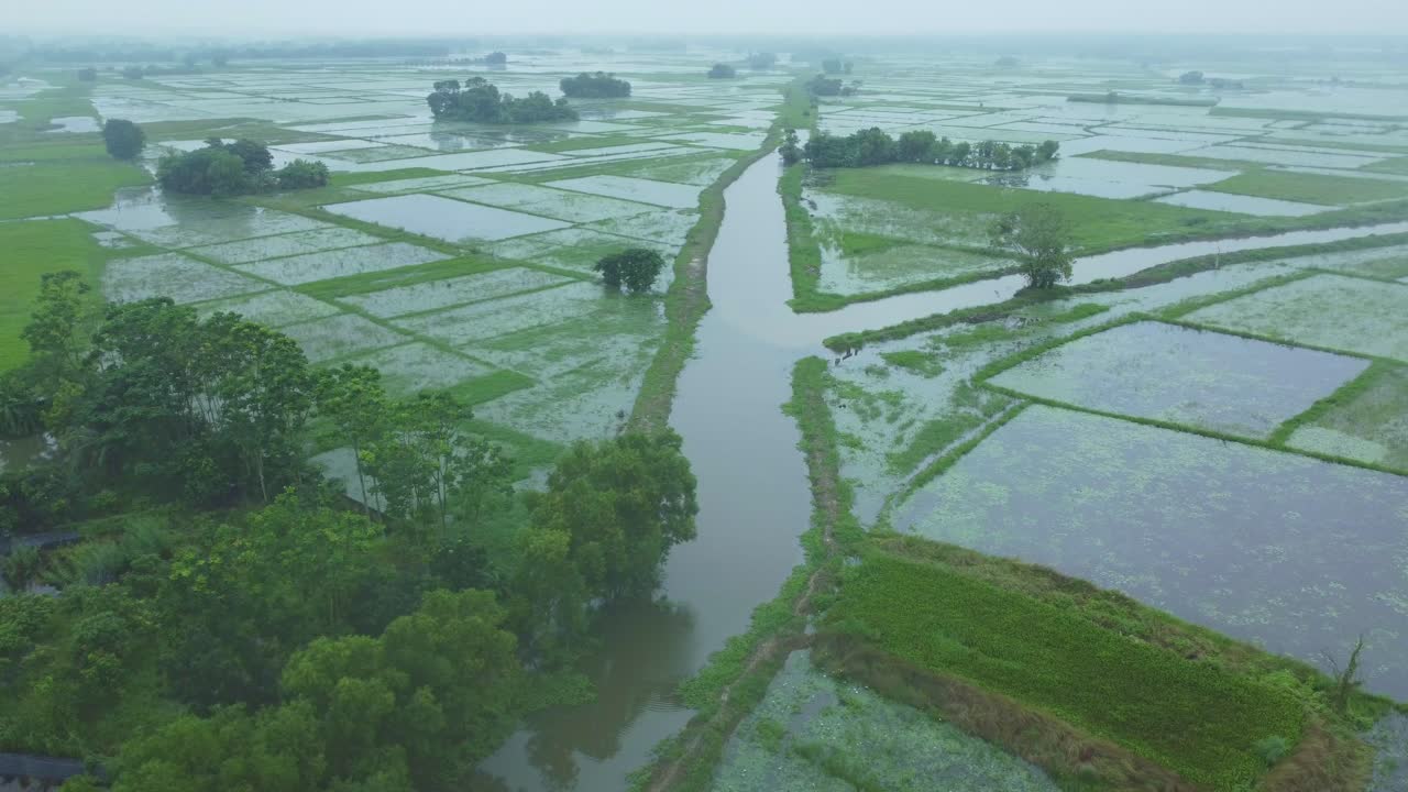 The surrounding area was flooded due to heavy rain