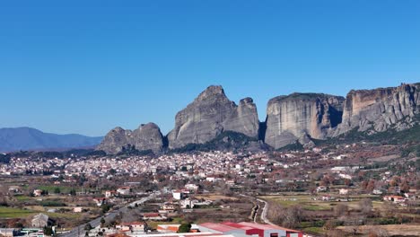 stunning aerial view of the majestic meteora, greece