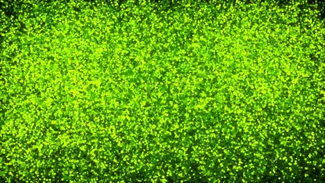 animación de bucle de partículas verdes en 3d