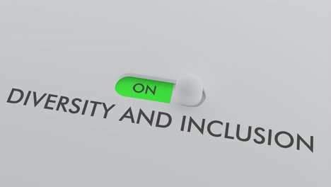activar el interruptor de diversidad e inclusión