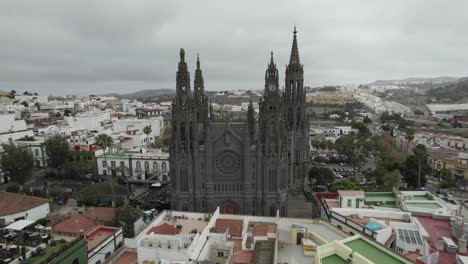 aerial view of church of san juan bautista in arucas