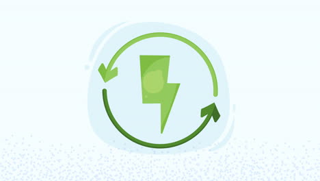 eco friendly recycle arrows animation